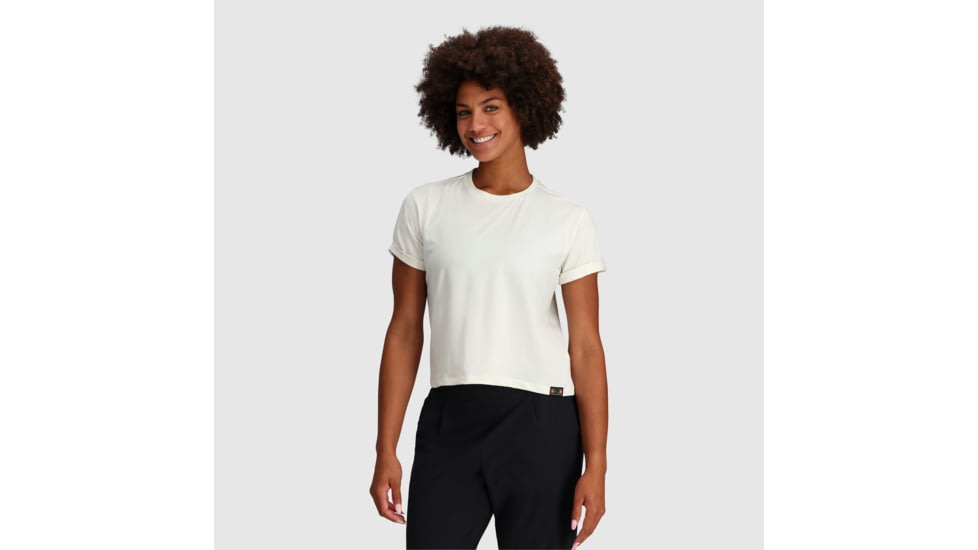 Outdoor Research Essential Boxy Tee - Womens, Snow, XL, 3002622033009