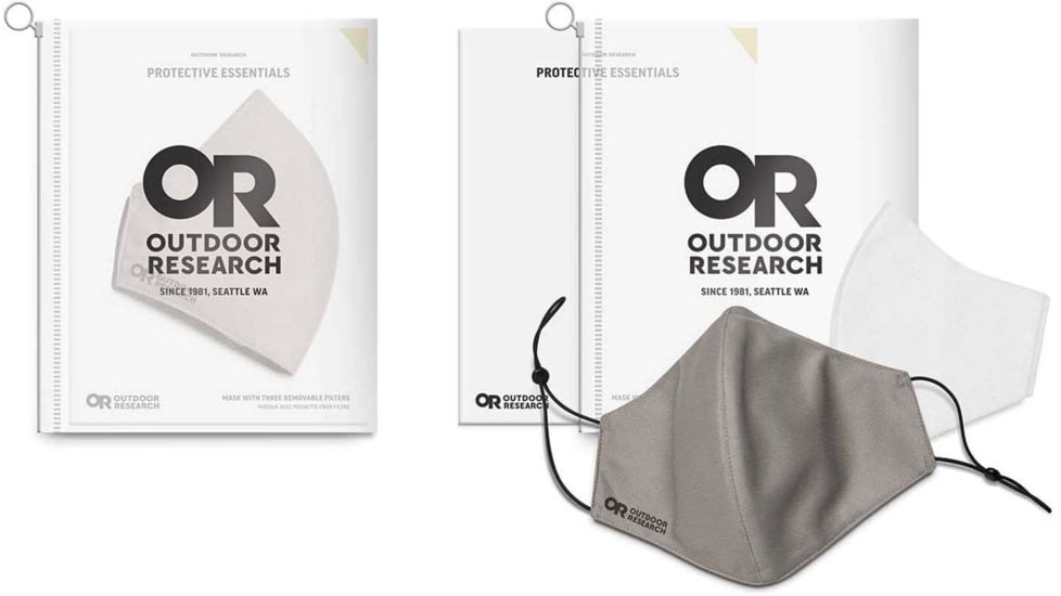 Outdoor Research Essential Face Mask Kit, Grey, One Size, 2832980900222