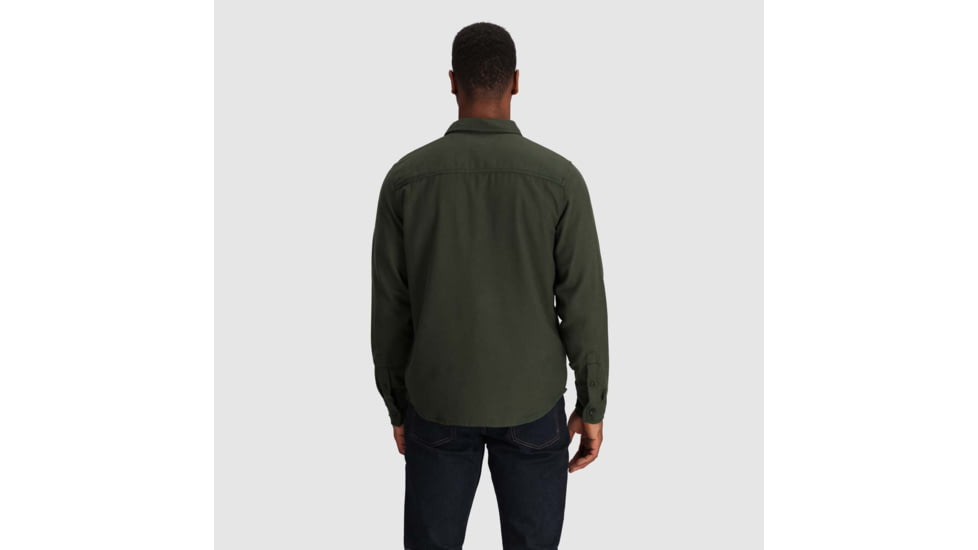Outdoor Research Feedback Flannel Twill Shirt - Mens, Grove, Small, 3005132445006