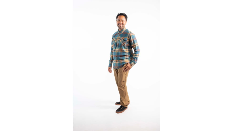 Outdoor Research Feedback Light Flannel Shirt - Mens, Harbor, Medium, 3001242447007