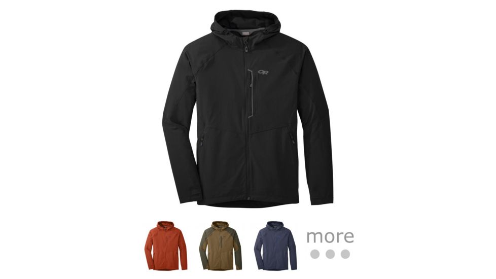 Outdoor Research Ferrosi Hooded Jacket - Men's, Black, Burnt Orange, Coyote/Fatigue, Naval Blue, Pewter/Storm, Seaweed