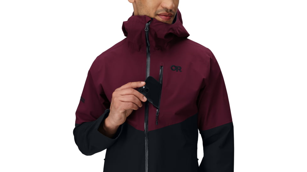 Outdoor Research Foray 3L Jacket - Mens, Winterberry/Black, Small, 3220882942006