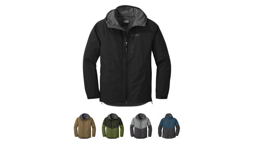 Outdoor Research Foray Jacket - Men's, Black, Coyote, Forest/Seaweed, Light Pewter/Storm, Peacock/Storm
