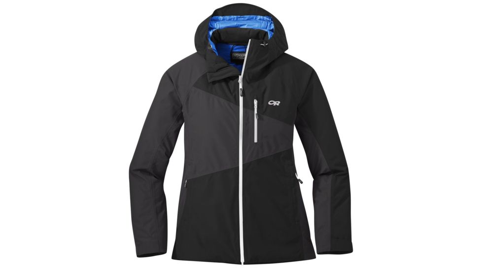 Outdoor Research Fortress Jacket - Womens, Black/Storm, Extra Small, 2714291344005
