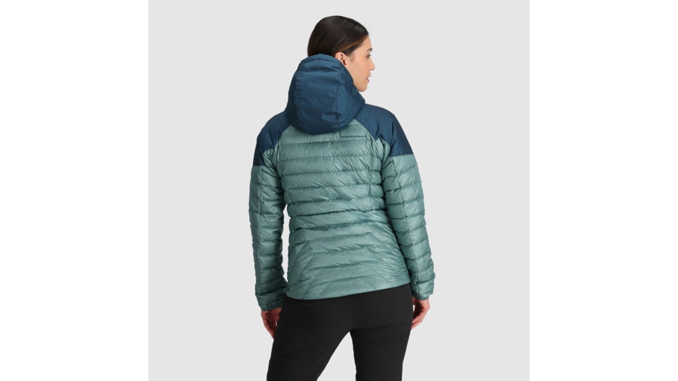Outdoor Research Helium Down Hoodie Jacket - Womens, Neptune/Harbor, XS, 2775912786005