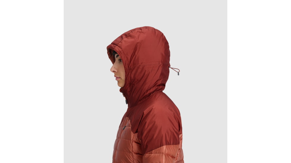 Outdoor Research Helium Down Hoodie - Womens, Cinnamon/Brick, Extra Small, 2775912528005