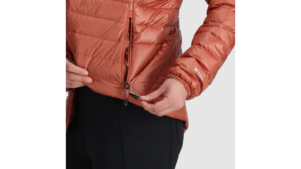 Outdoor Research Helium Down Hoodie - Womens, Cinnamon/Brick, Extra Small, 2775912528005
