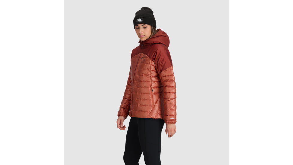 Outdoor Research Helium Down Hoodie - Womens, Cinnamon/Brick, Extra Small, 2775912528005