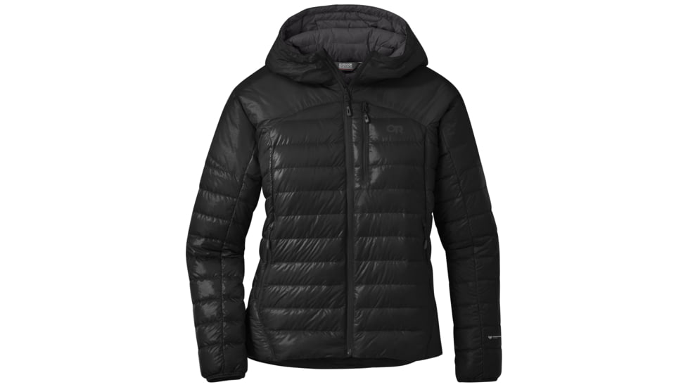 Outdoor Research Helium Down Hoodie - Womens, Solid Black, Extra Large, 2775911677009