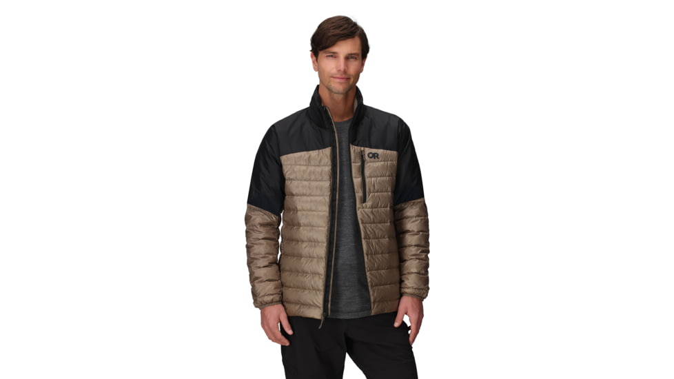 Outdoor Research Helium Down Jacket - Mens, Sable/Black, Large, 3220952957008