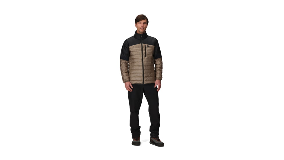 Outdoor Research Helium Down Jacket - Mens, Sable/Black, Large, 3220952957008