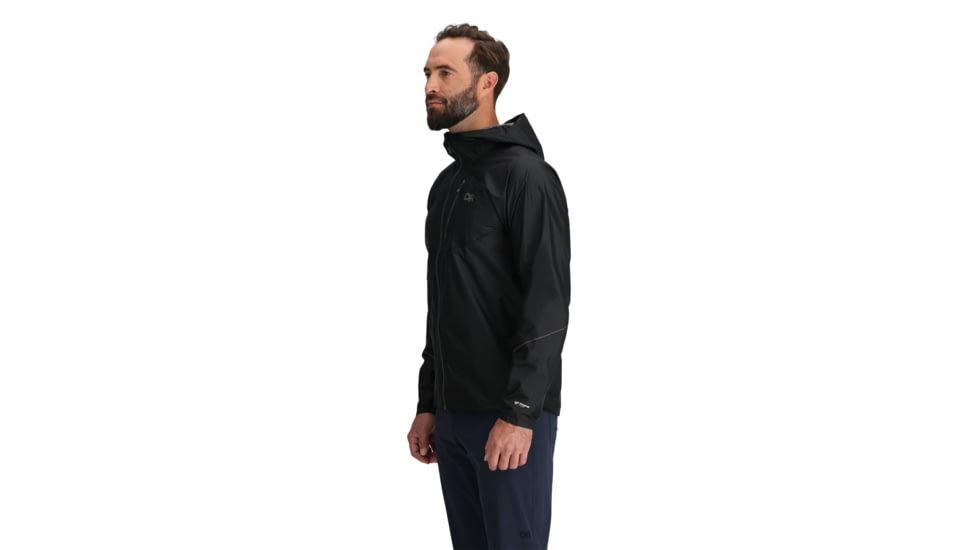 Outdoor Research Helium Rain Jacket - Mens, Black, L, 3224020001008