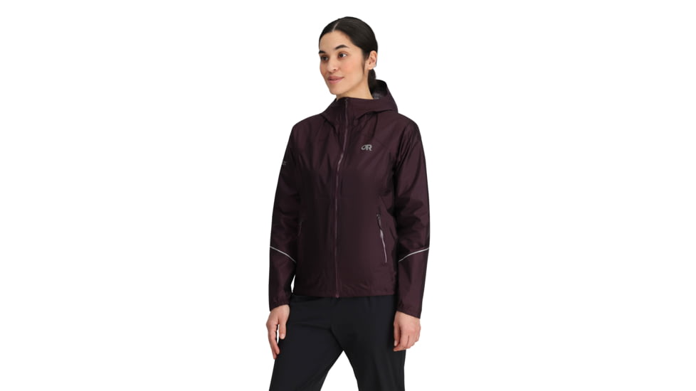 Outdoor Research Helium Rain Jacket - Womens, Amethyst, Medium, 3224050307007