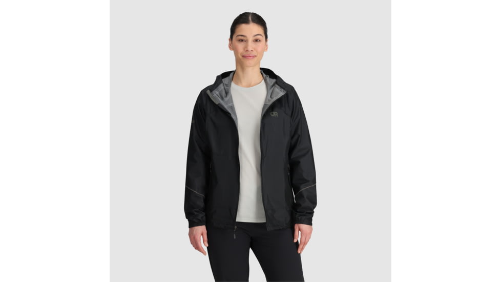Outdoor Research Helium Rain Jackets - Womens, Black, S, 3224050001006