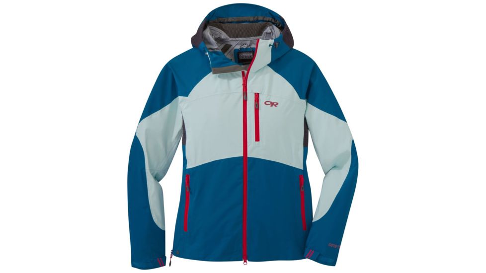 Outdoor Research Hemispheres GORE-TEX Jacket - Women's, Medium, Celestial Blue/Waterfall, 2680921598007