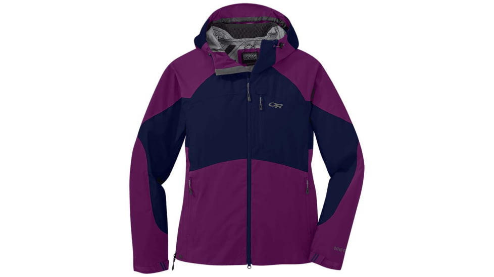 Outdoor Research Hemispheres GORE-TEX Jacket - Women's, Medium, Magenta/Twilight, 2680921900007