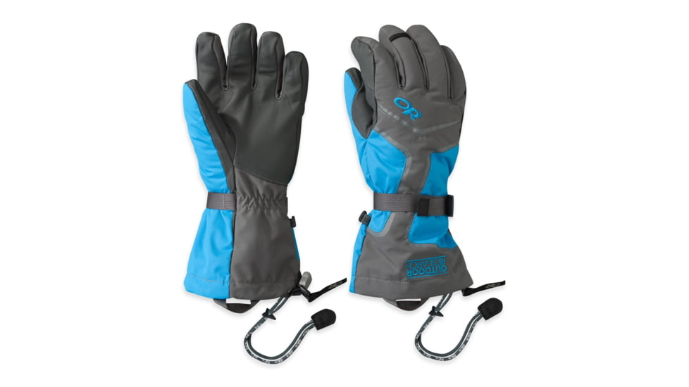 Outdoor Research Highcamp Gloves - Men's-Charcoal/Hydro/Pewter-Medium