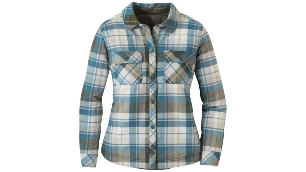 Outdoor Research Kalaloch Reversible Shirt Jacket - Womens, Peacock Plaid, Small, 2681341414006