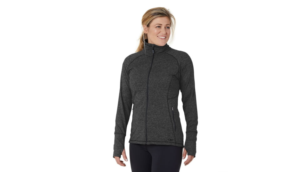 Outdoor Research Melody Full Zip - Womens, Black Heather, Small, 2714850012006