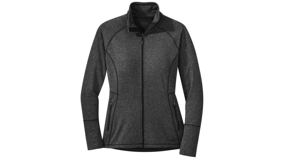 Outdoor Research Melody Full Zip - Womens, Black Heather, Small, 2714850012006