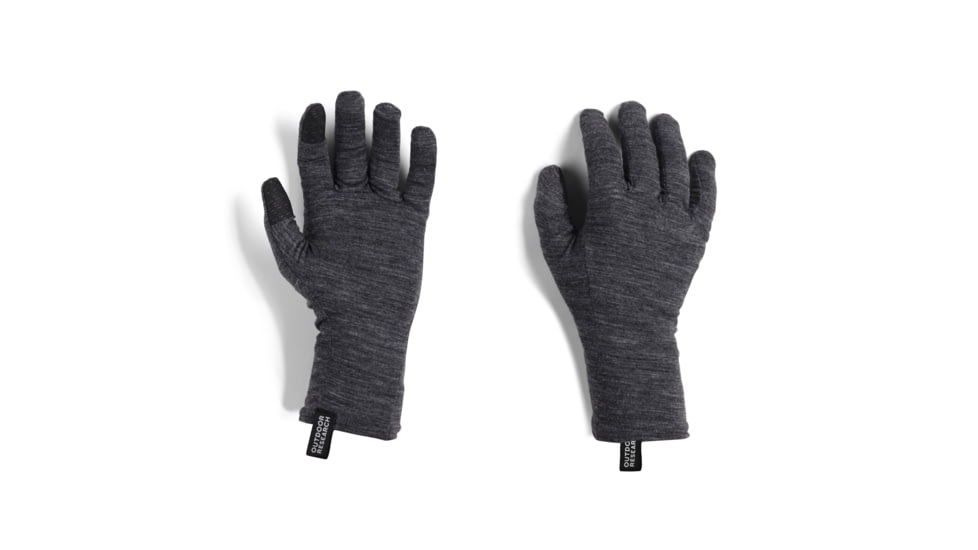 Outdoor Research Merino 150 Sensor Liners, Charcoal Heather, Large, 2832850893008