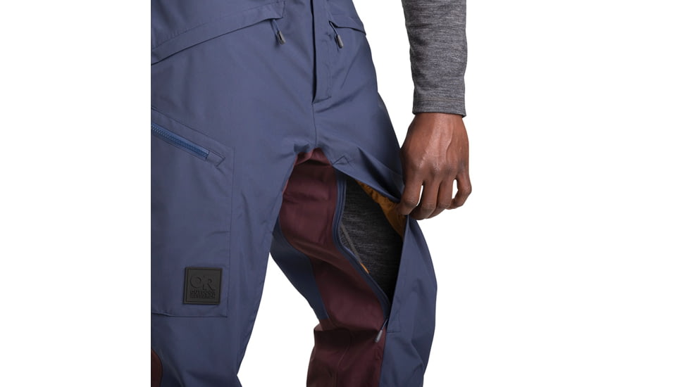 Outdoor Research MT Baker Storm Bibs - Mens, Elk/Naval Blue, Small, 2831952053006