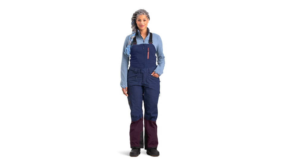 Outdoor Research MT Baker Storm Bibs - Womens, Elk/Naval Blue, Small, 2832102053006
