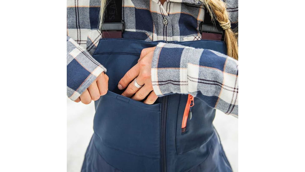 Outdoor Research MT Baker Storm Bibs - Womens, Elk/Naval Blue, Small, 2832102053006