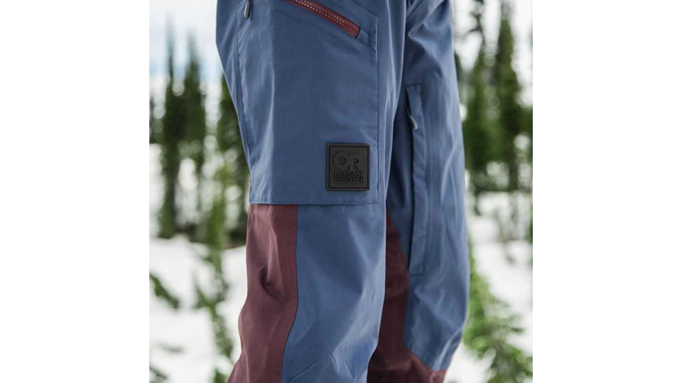 Outdoor Research MT Baker Storm Bibs - Womens, Elk/Naval Blue, Small, 2832102053006