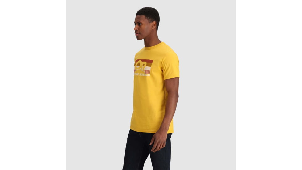 Outdoor Research OR Advocate Stripe T-Shirt, Saffron/Bronze, Large, 3002232620008