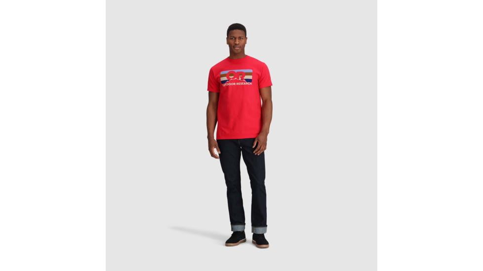 Outdoor Research OR Advocate Stripe T-Shirt, Spice/Bronze, Medium, 3002232562007