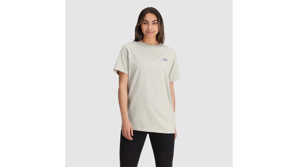 Outdoor Research OR Lockup Back Logo T-Shirt, Slate/Topaz, Small, 2895462623006
