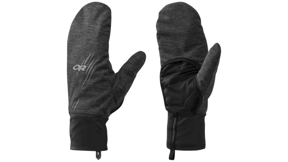 Outdoor Research Overdrive Convertible Glove - Mens-Heather/Black-Medium
