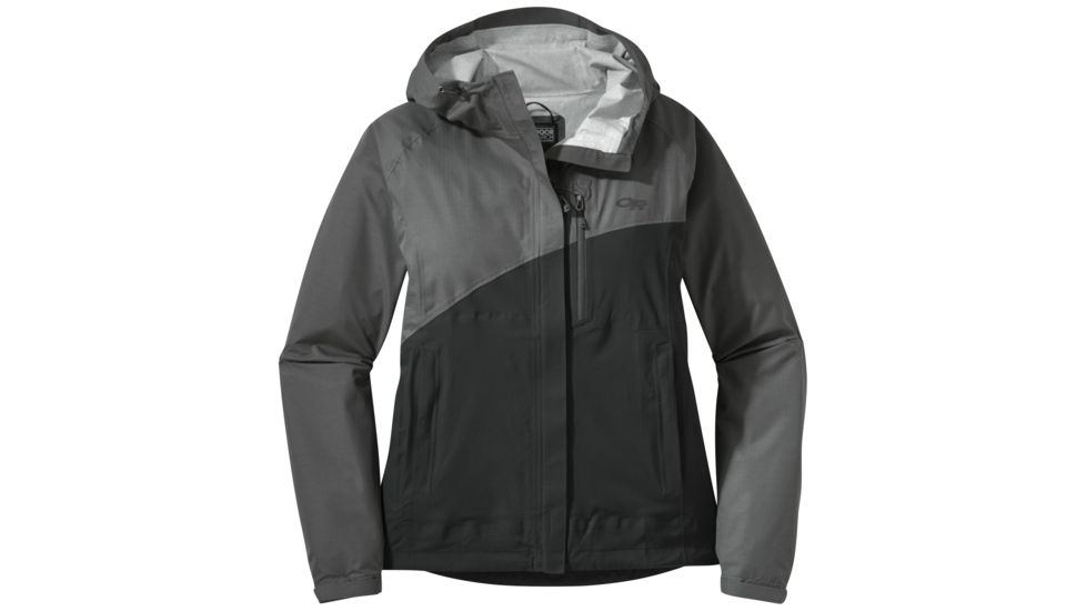 Outdoor Research Panorama Point Jacket, Women's, Charcoal Herringbone/Black, M 264428-chr hrb/blk-M