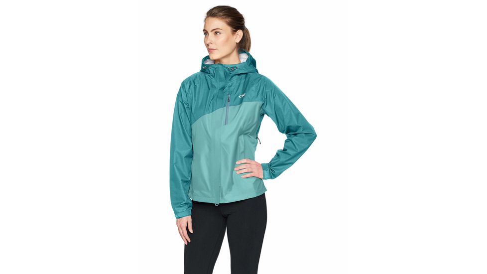 Outdoor Research Panorama Point Jacket - Womens, Wshd Peacock Herrngbn/Seaglass, Extra Small, 2691821526005