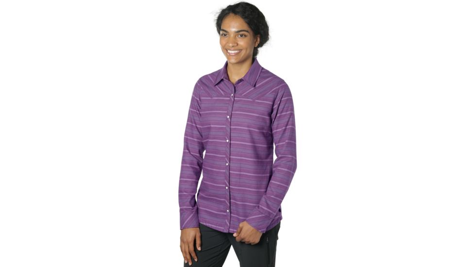 Outdoor Research Pilchuck Long Sleeve Shirt - Womens, Pacific Plum, Medium, 2681471287007