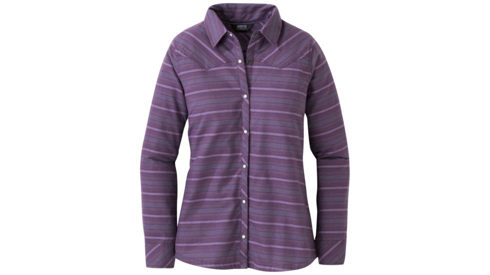 Outdoor Research Pilchuck Long Sleeve Shirt - Womens, Pacific Plum, Medium, 2681471287007