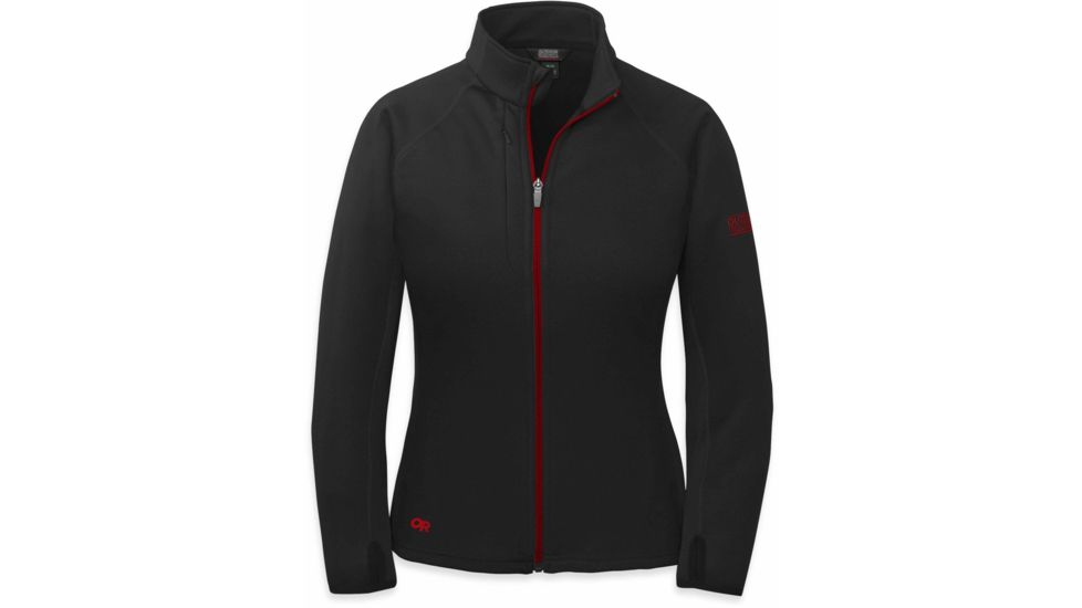Outdoor Research Radiant Hybrid Jacket - Women's-Black/Flame-Medium