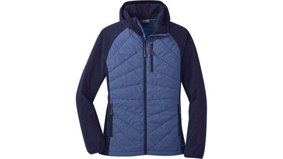 Outdoor Research Refuge Hybrid Hooded Jacket - Womens, Chambray/Twilight, Medium, 2691981790007
