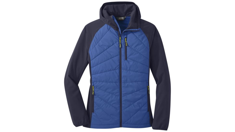 Outdoor Research Refuge Hybrid Hooded Jacket - Womens, Lapis/Naval Blue, Extra Small, 2691981336005