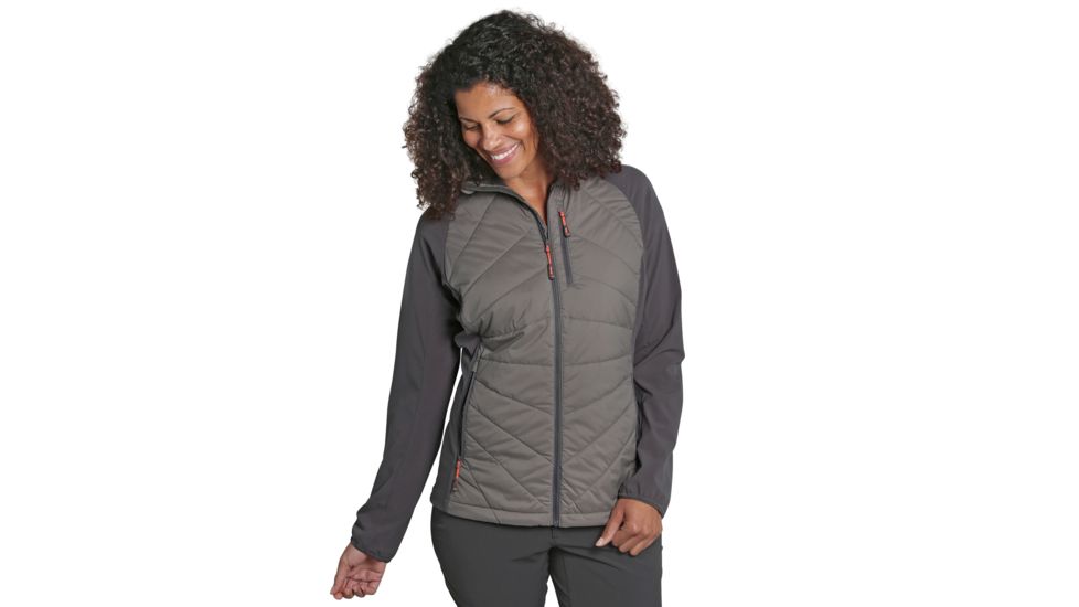 Outdoor Research Refuge Hybrid Hooded Jacket - Womens, Pewter/Storm, Large, 2691981352008