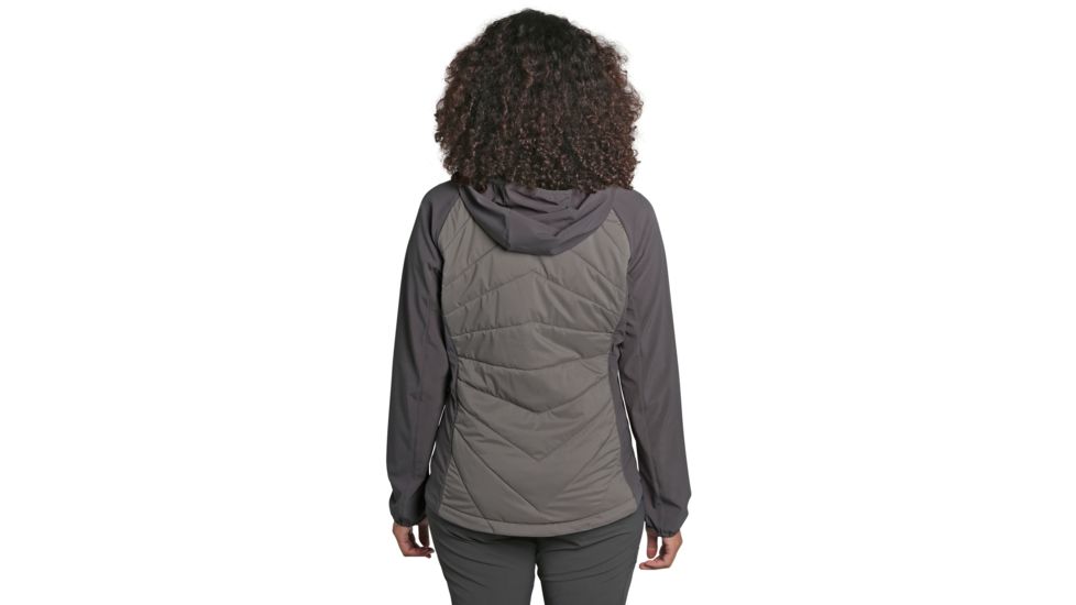 Outdoor Research Refuge Hybrid Hooded Jacket - Womens, Pewter/Storm, Large, 2691981352008