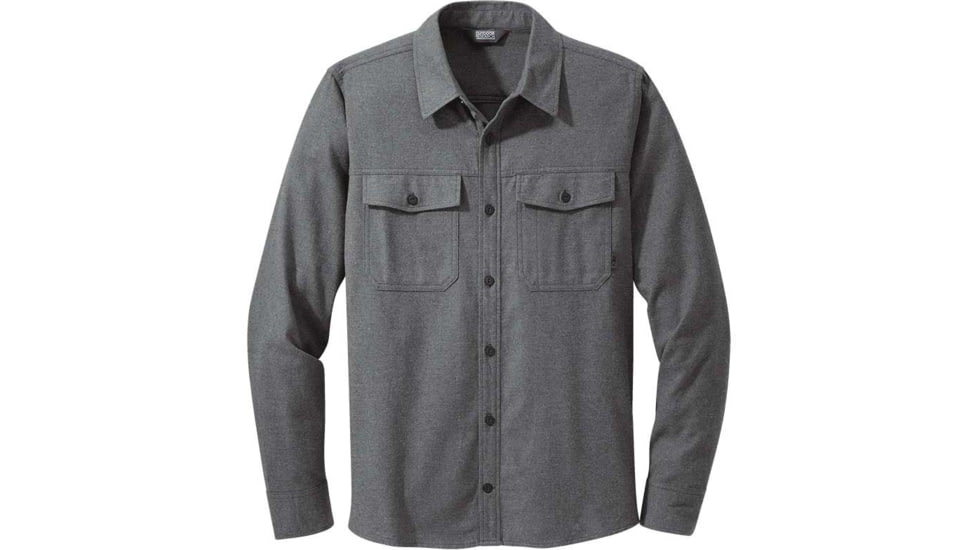 Outdoor Research Sandpoint Flannel Shirt - Mens, Charco Heath, Extra Large, 2776010893009