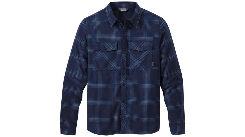 Outdoor Research Sandpoint Flannel Shirt - Mens, Night Plaid, Large, 2776011874008