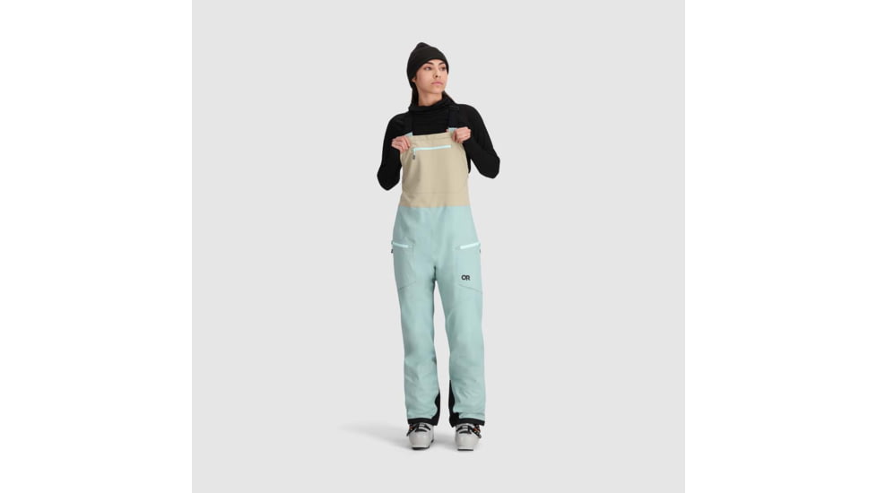Outdoor Research Skytour AscentShell Bibs - Womens, Sage/Pro Khaki, Large, 2832082613008