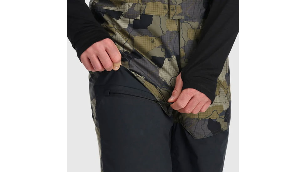 Outdoor Research Snowcrew Bibs - Mens, Loden Camo/Black, 3XL, 3000582228-XXXL