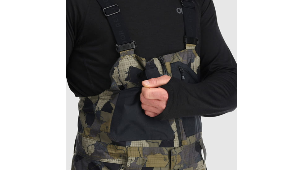 Outdoor Research Snowcrew Bibs - Mens, Loden Camo/Black, 3XL, 3000582228-XXXL