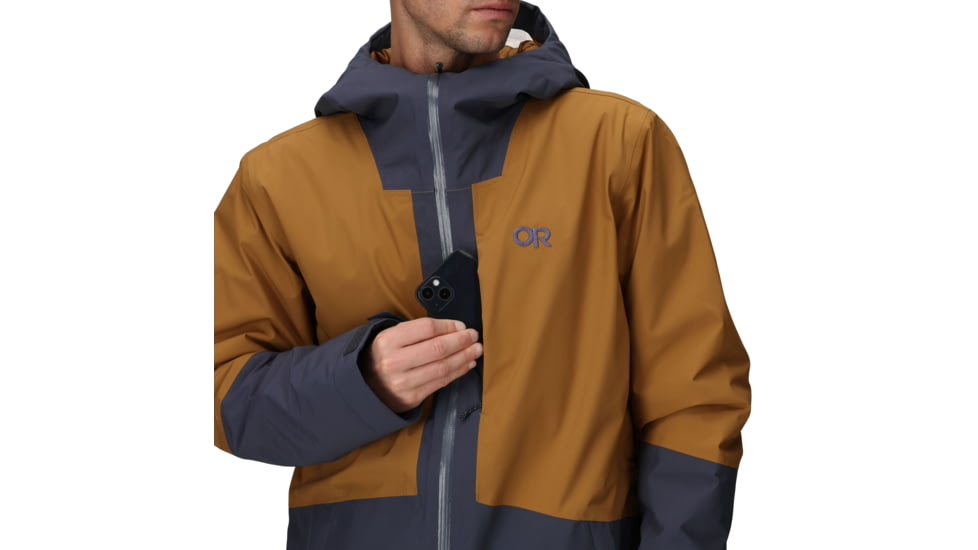 Outdoor Research Snowcrew Jacket - Mens, Atlantic/Bronze, Large, 2831902983008