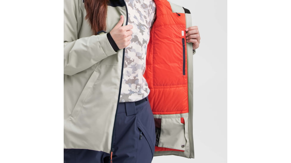 Outdoor Research Snowcrew Jacket - Womens, Sand/Naval Blue, Medium, 2832052063007