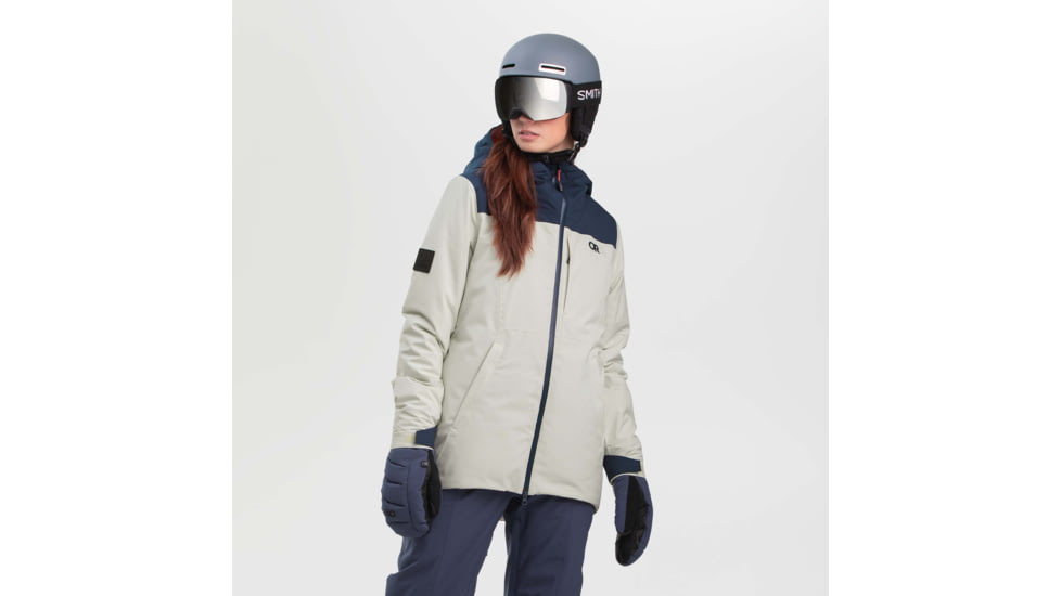 Outdoor Research Snowcrew Jacket - Womens, Sand/Naval Blue, Medium, 2832052063007